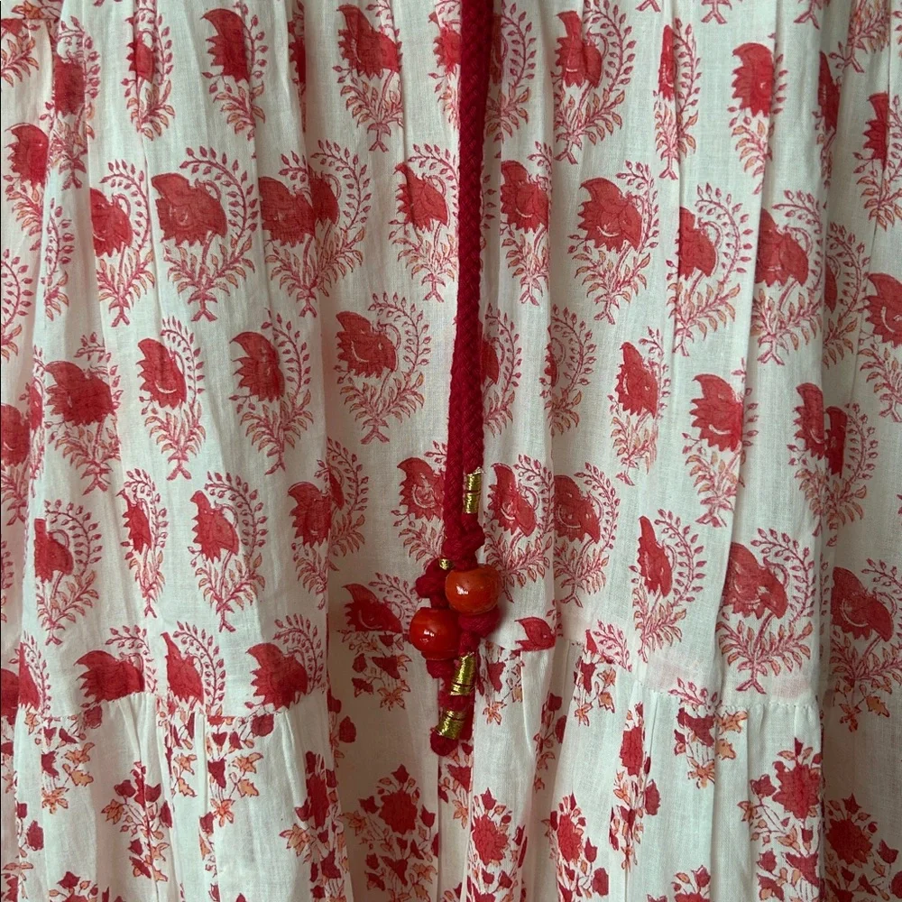 Ro's Garden NWT Red Floral Sofia Sleeveless Ruffle Short Dress **Size XS** 🌺🌺 - Picture 4 of 9